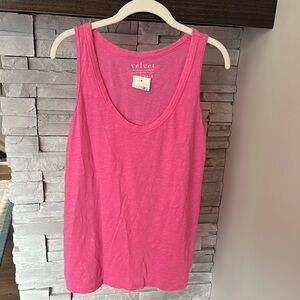 NWT Velvet by Graham & Spencer Bright Pink Tank Top